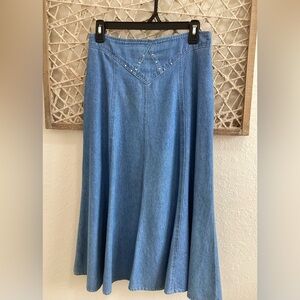 Classic midi Jean skirt